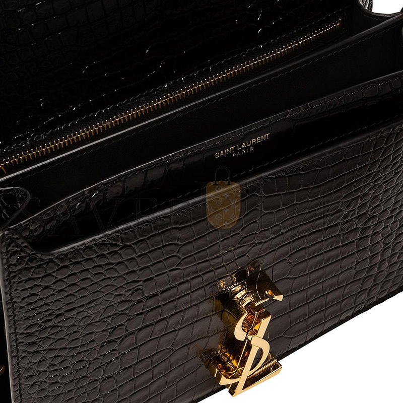Y*L cassandra embossed clasp bag black 23639573 (22*16.5*5.5cm)