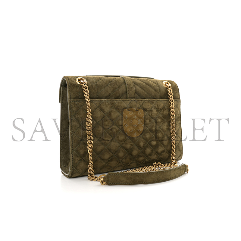Y*L envelope medium chain bag in sude shoulder bag green 4872061546603 (24*17.5*6cm)