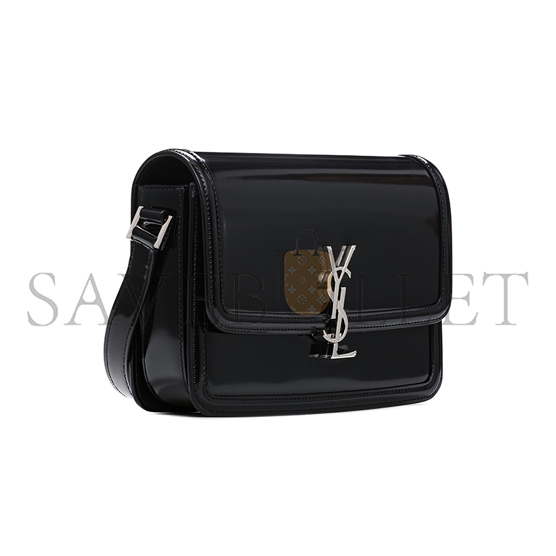 y*l solferino medium satchel in box Sa**t Lau*nt patent leather 634305aab9h1000 (23*16*6cm)