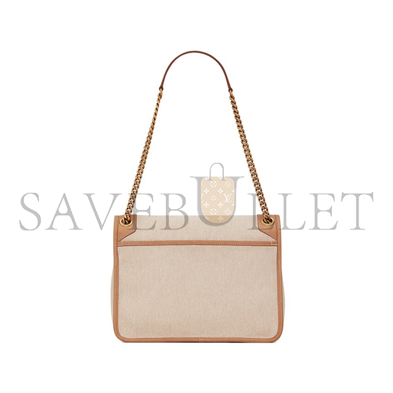 Y*L niki medium chain bag in canvas with smooth leather 498894633151 (28*20*8.5cm)