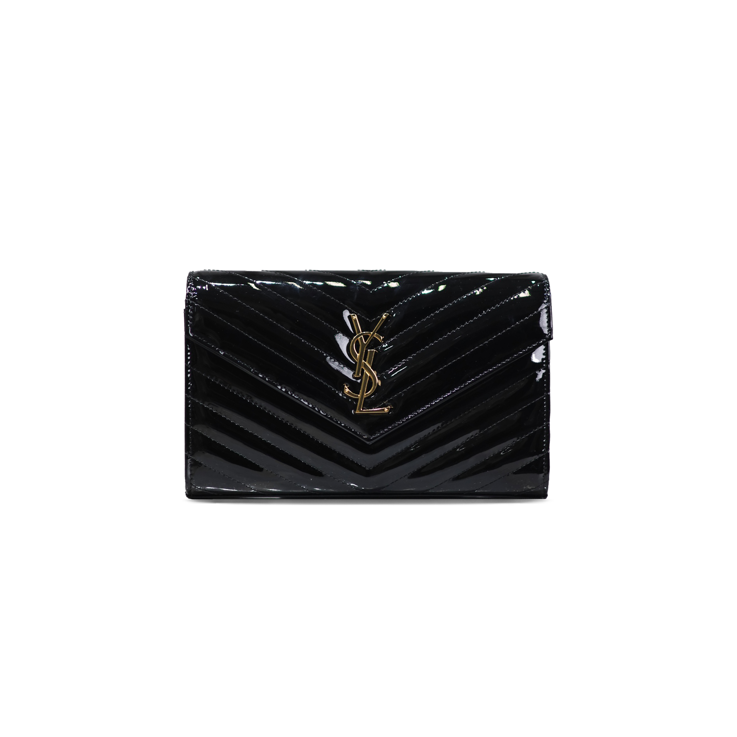 Y*L cassandre matelassÉ chain wallet in patent leather 377828326650 (22.5*14*4cm)