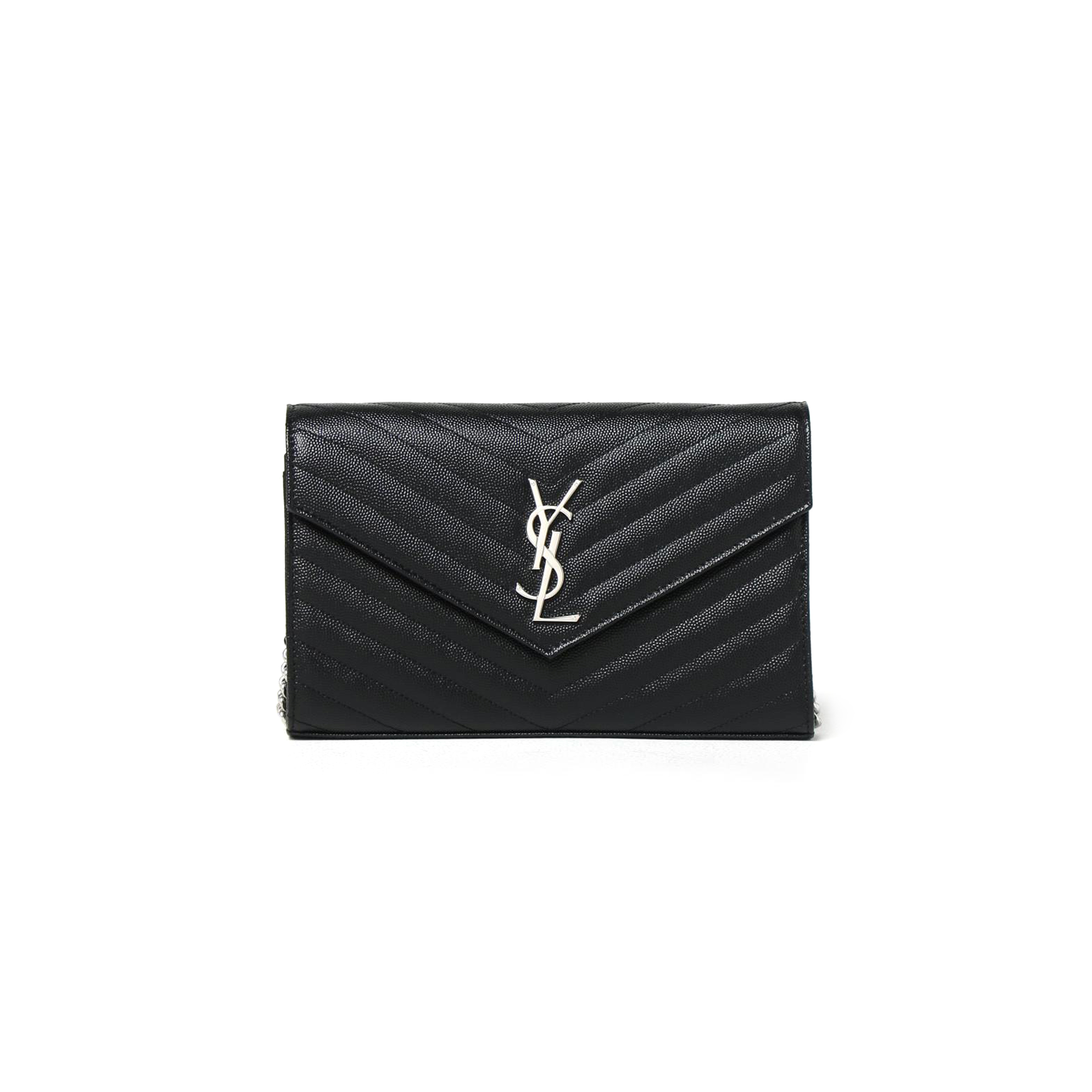 Y*L cassandre matelassÉ chain wallet in grain de poudre embossed leather 377828bow021000 (22.5*14*4cm)