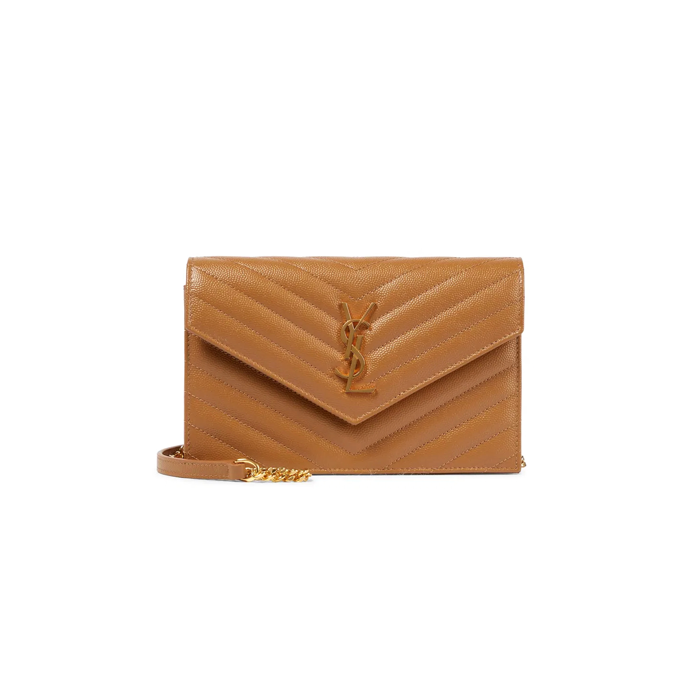 Y*L cassandre envelope chain wallet in grain de poudre embossed leather 393953589777 (19*12.5*3.5cm)