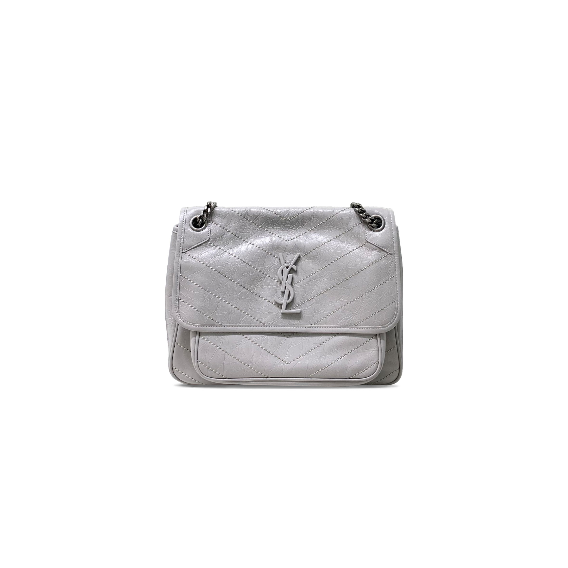 Y*L niki medium chain bag in crinkled vintage leather 498894008975 (28*20*8.5cm)