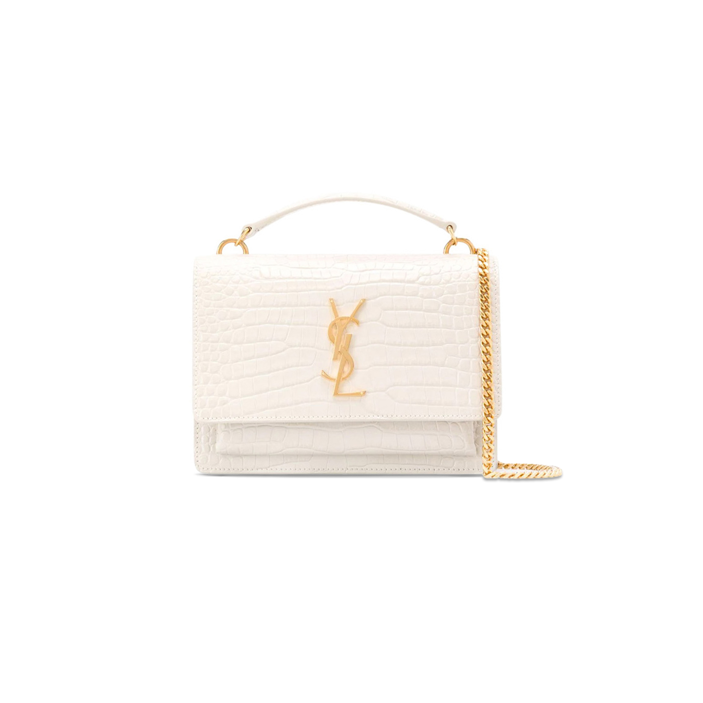 Y*L sunset chain wallet in crocodile-embossed shiny leather 533026dnd1j9207 (19*14*5.5cm)