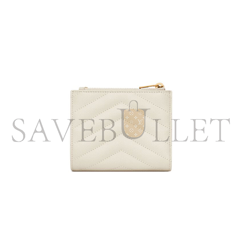 Y*L cassandre matelassÉ bi-fold wallet in grain de poudre leather 575879bow019207 (10.5*8.5*2.5cm)