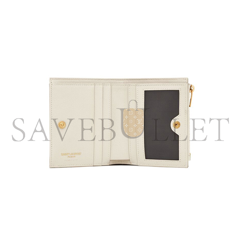 Y*L cassandre matelassÉ bi-fold wallet in grain de poudre leather 575879bow019207 (10.5*8.5*2.5cm)