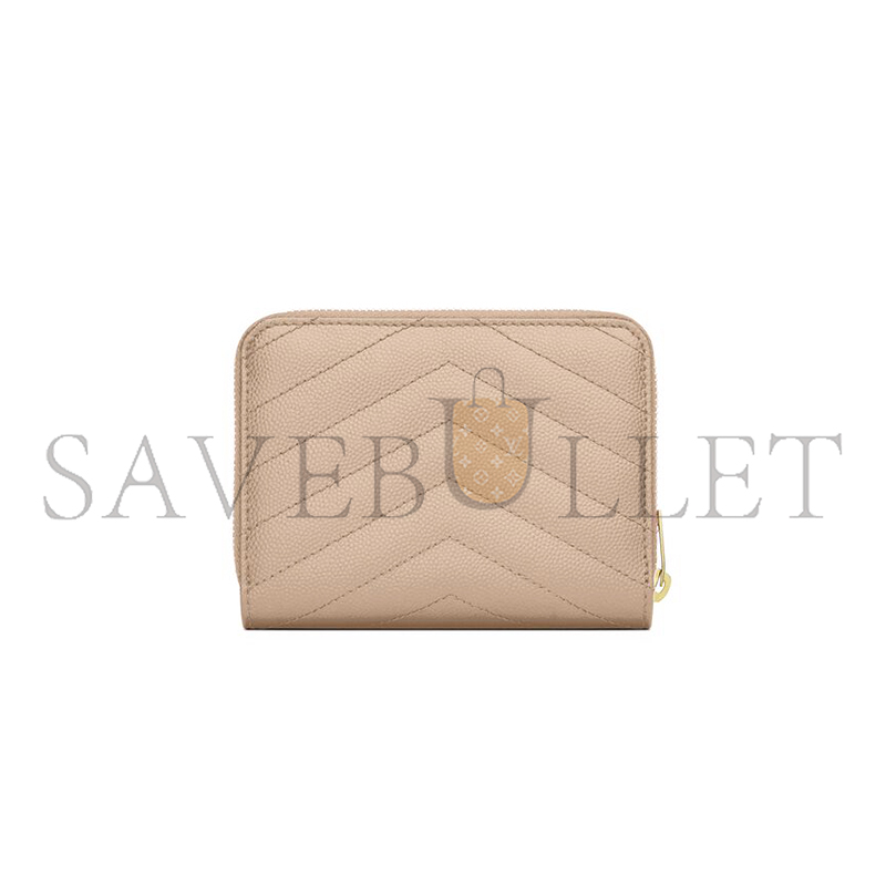 Y*L cassandre matelassÉ compact zip around wallet in grain de poudre leather 668288bow012721 (12*10*3cm)