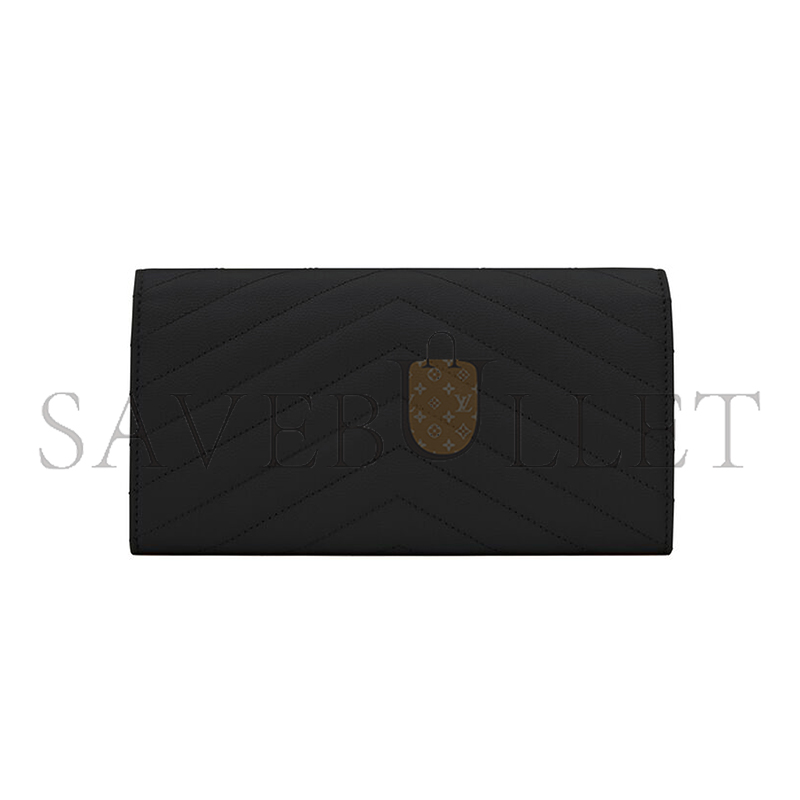 Y*L cassandre matelassÉ large flap wallet in grain de poudre leather 372264bow081000 (19*11*3cm)