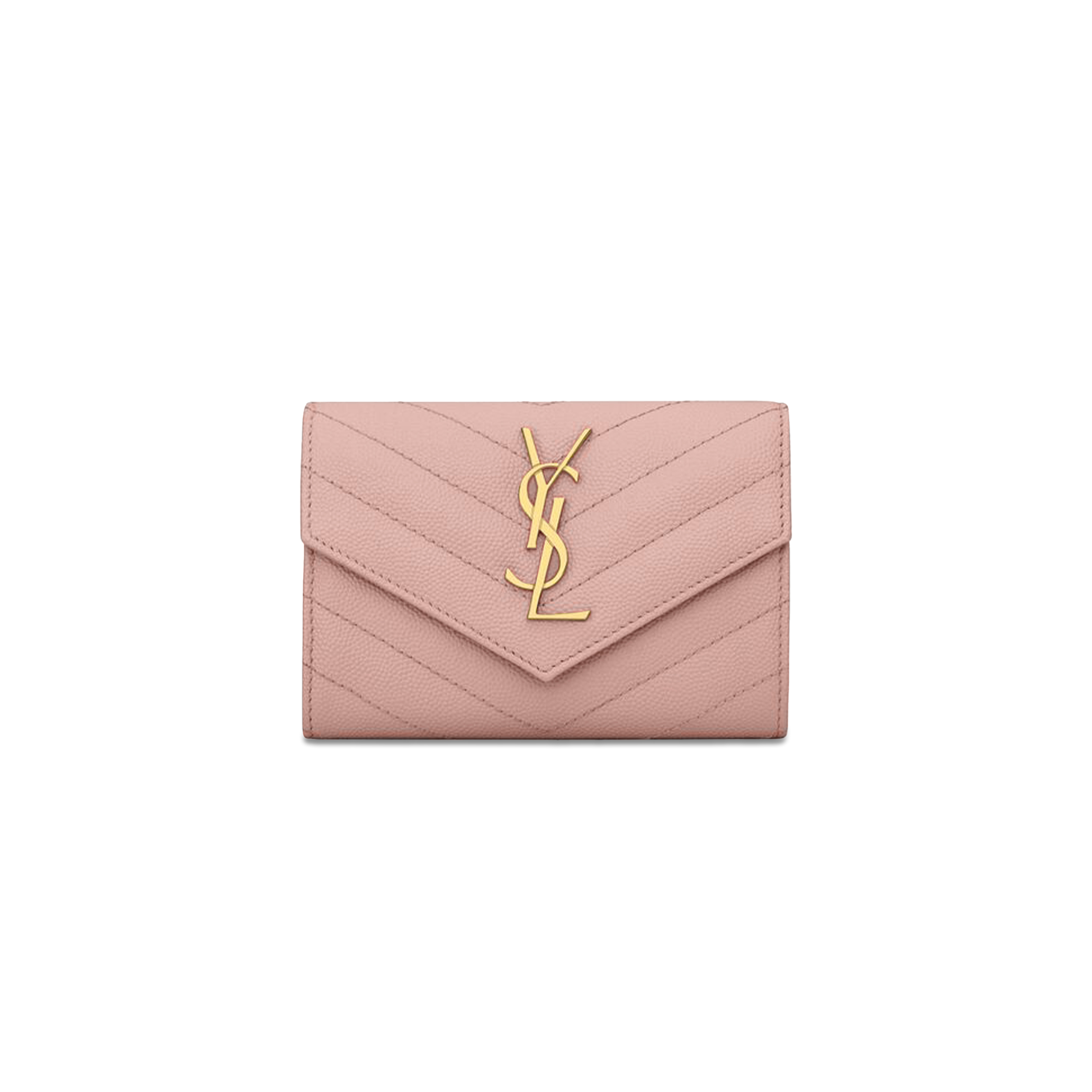 Y*L cassandre matelassÉ small envelope wallet in grain de poudre leather 414404bow016920 (13.5x9.5x3cm)