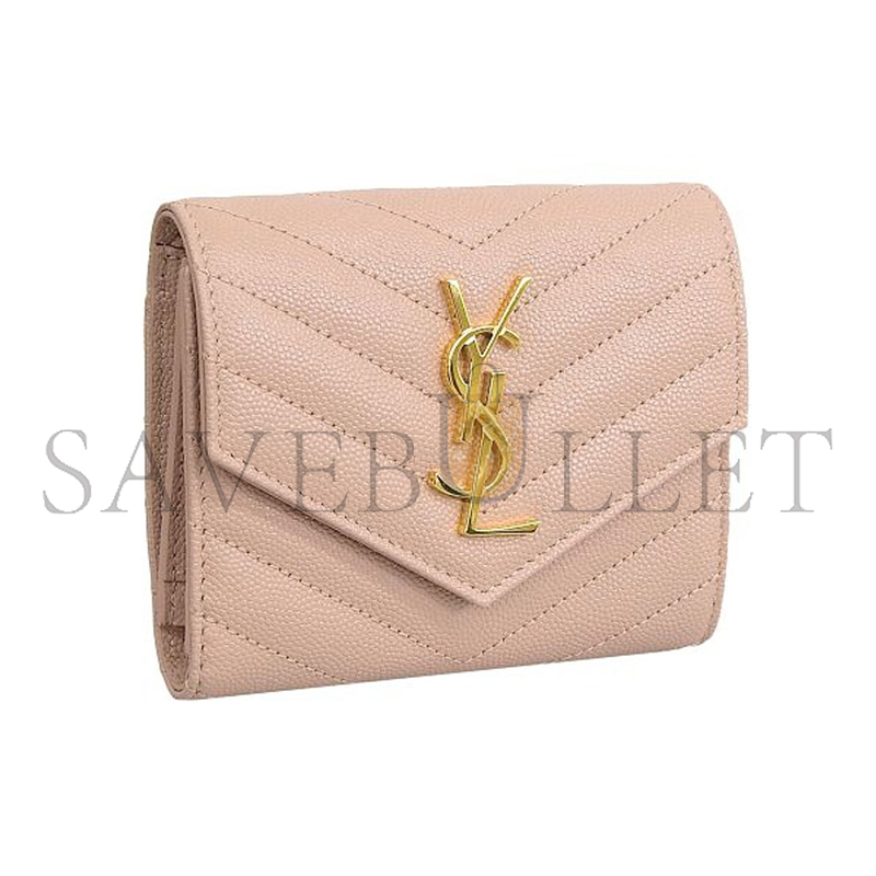 Y*L cassandre matelassÉ compact tri fold wallet in grain de poudre leather 403943 (12.5*10*2.5cm)