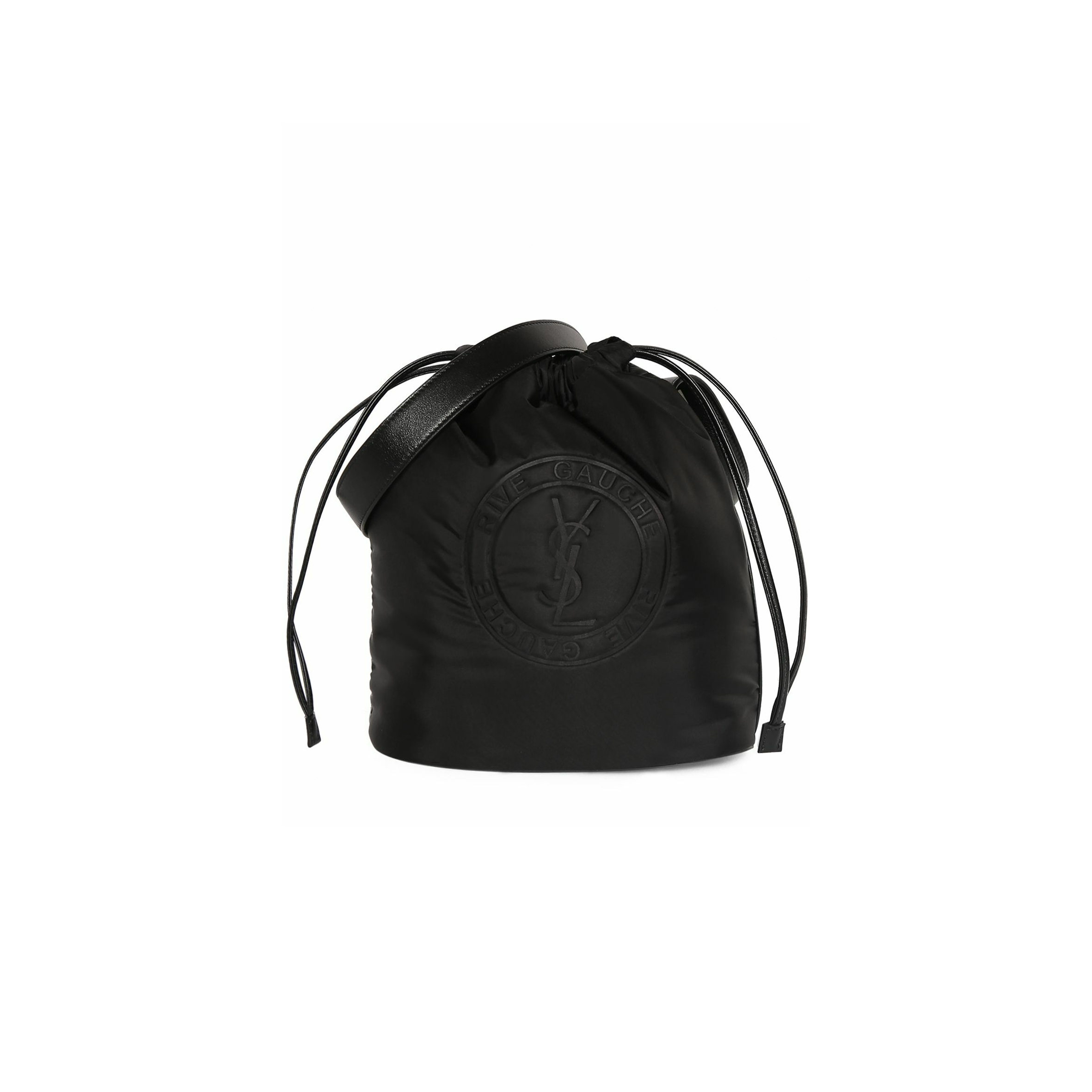 Y*L rive gauche laced bucket bag in leather 71026161055 (21*23*14cm)