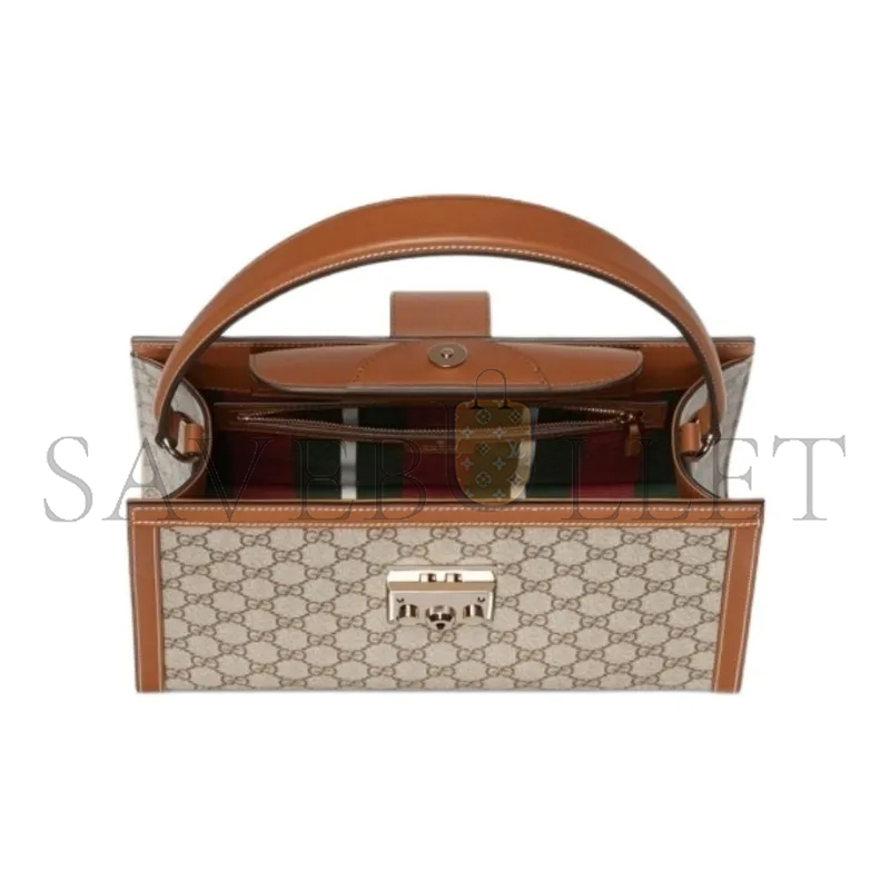 G*u*i padlock fabric large shoulder bag ‎838991 (31*21*11cm)