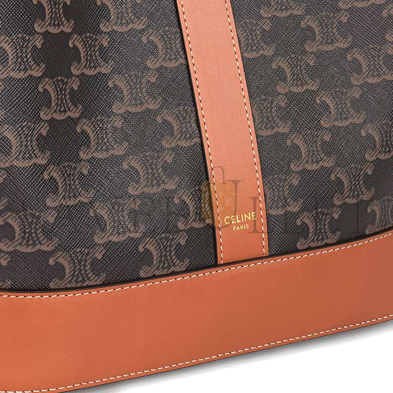 Ce**e medium bucket in triomphe canvas and calfskin 191132cas.04lu (30*22*13)