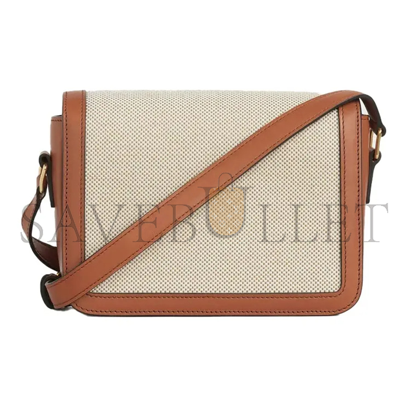 Ce**e small teen triomphe bag in textile and calfskin 188882bgi.04lv (18.5*14*6cm)