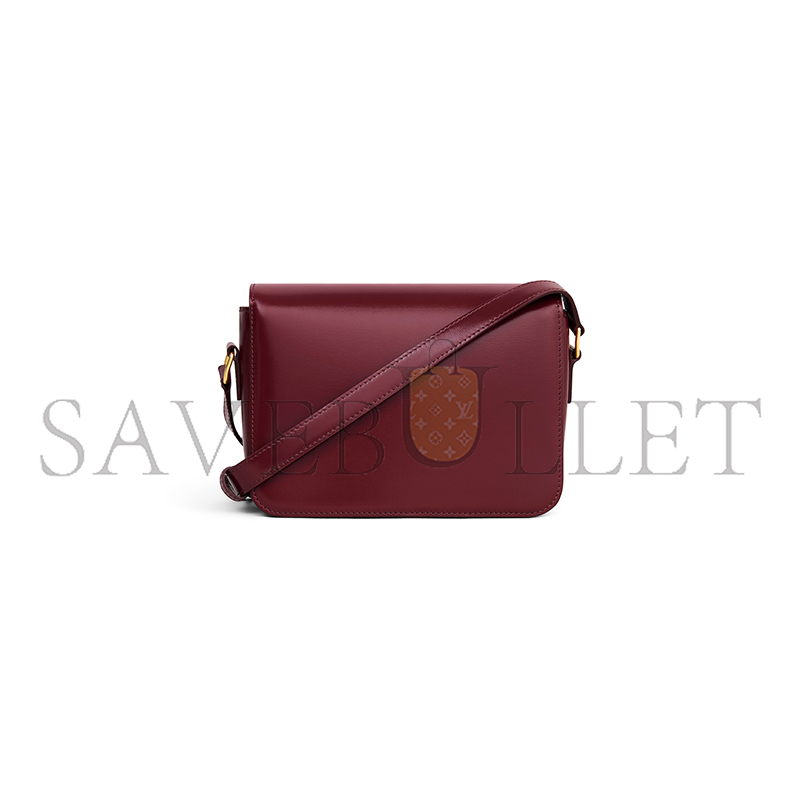 CELIN SMALL TEEN TRIOMPHE BAG IN SHINY CALFSKIN 188423BF4.28LB (18.5*14*6cm)