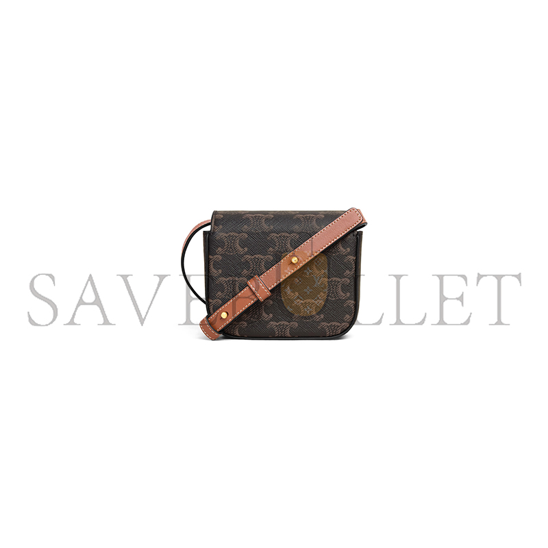 Ce**e mini claude in triomphe canvas and calfskin 10i512dqb.04lu (11*8*4cm)