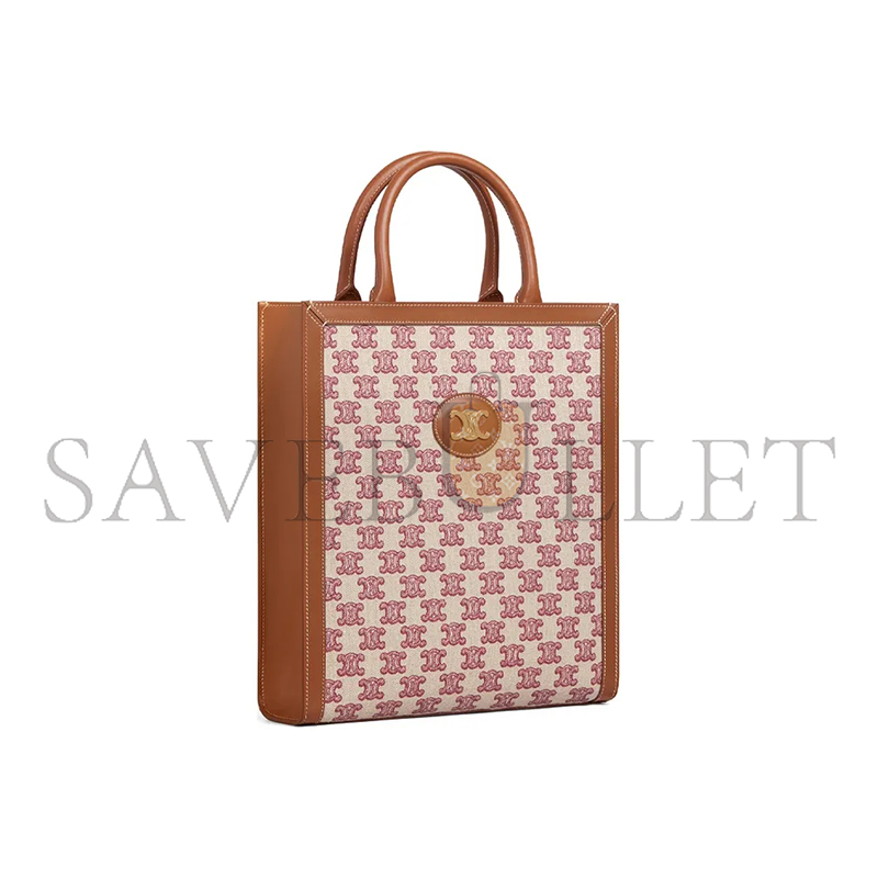 Ce**e mini vertical cabas in triomphe canvas with Ce**e print 194352cs8.25vp (33*28.5*8cm)