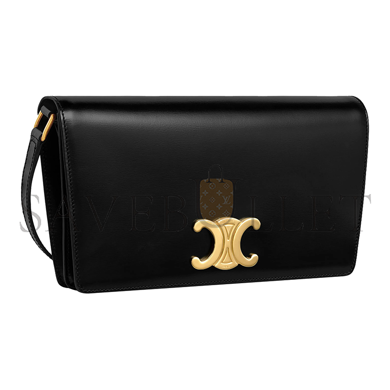 Ce**e shoulder bag in trapeze triomphe shiny calfskin 199283bf4.38no (26.2*14.5*2cm)