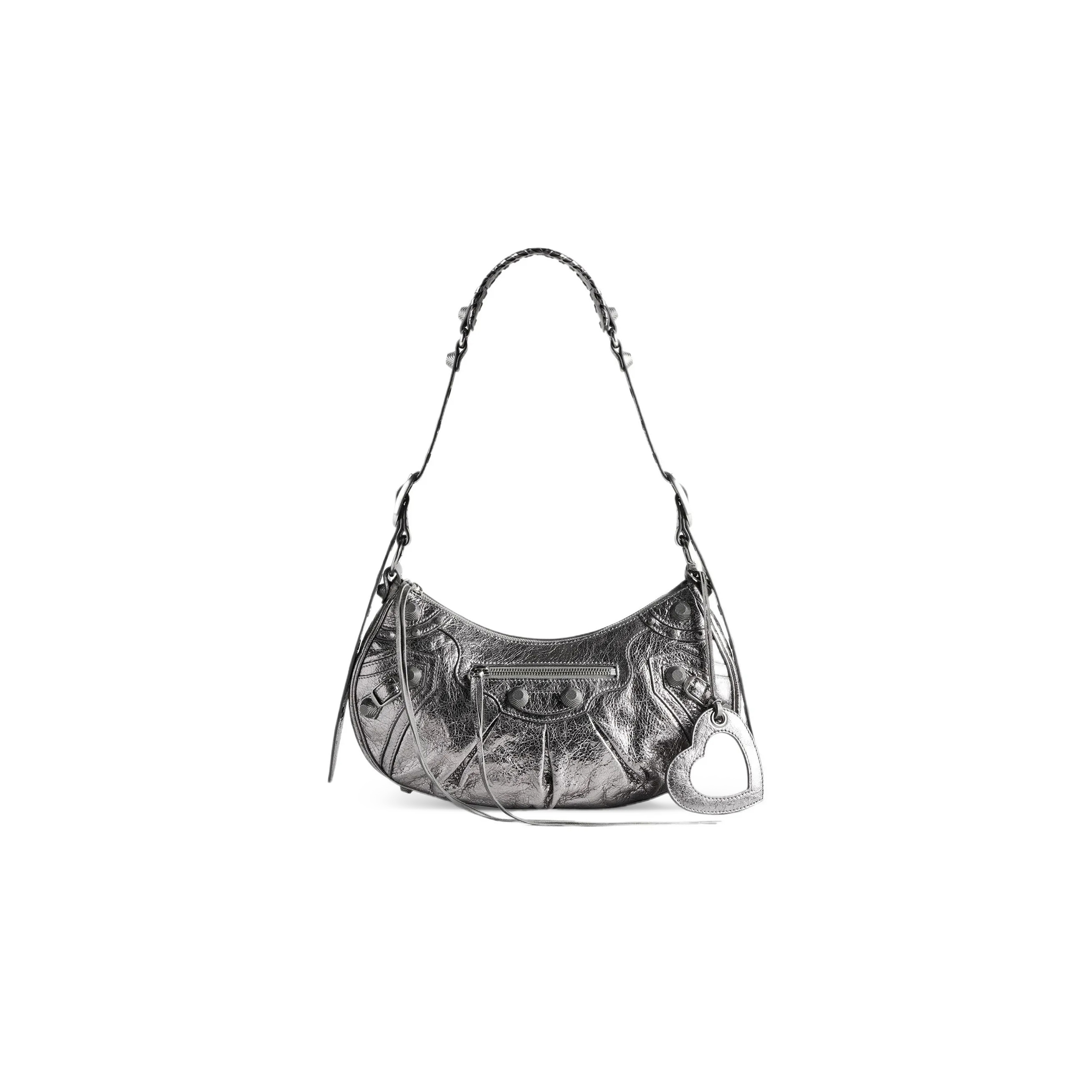 Ba*len*cia*ga women''s le cagole shoulder bag small in silver 6713070gt3y8103 (33*16*8.4cm)