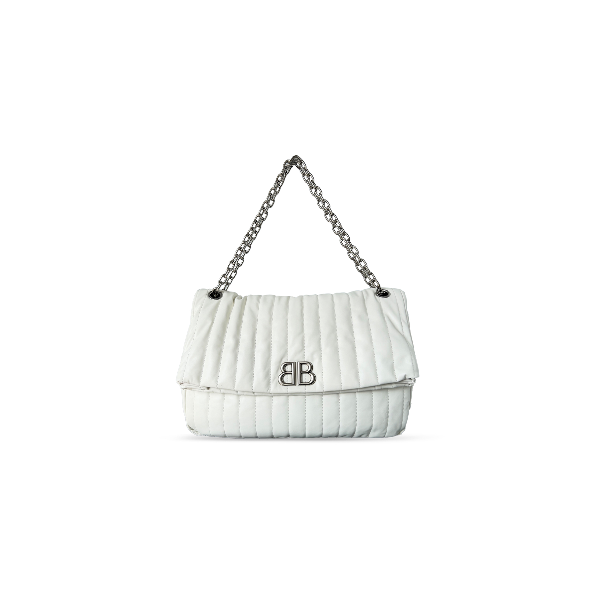 Ba*len*cia*ga women''s monaco chain bag large in white 7659332kase1000 (43.5*32*13cm)