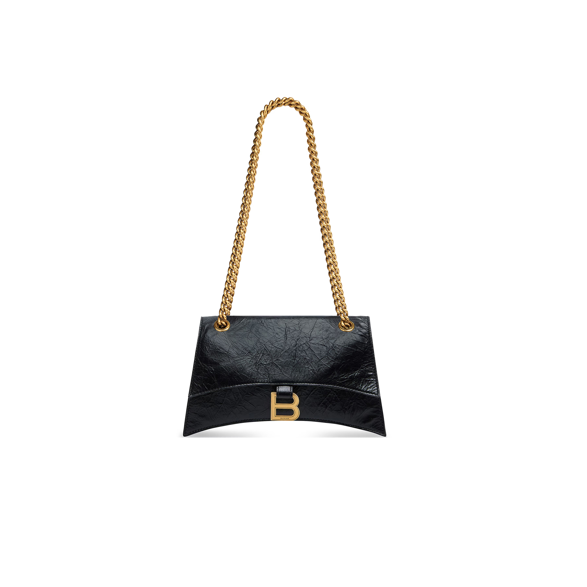 Ba*len*cia*ga women''s crush chain bag in small black 716351210it1000 (24.9*15*7.9cm)