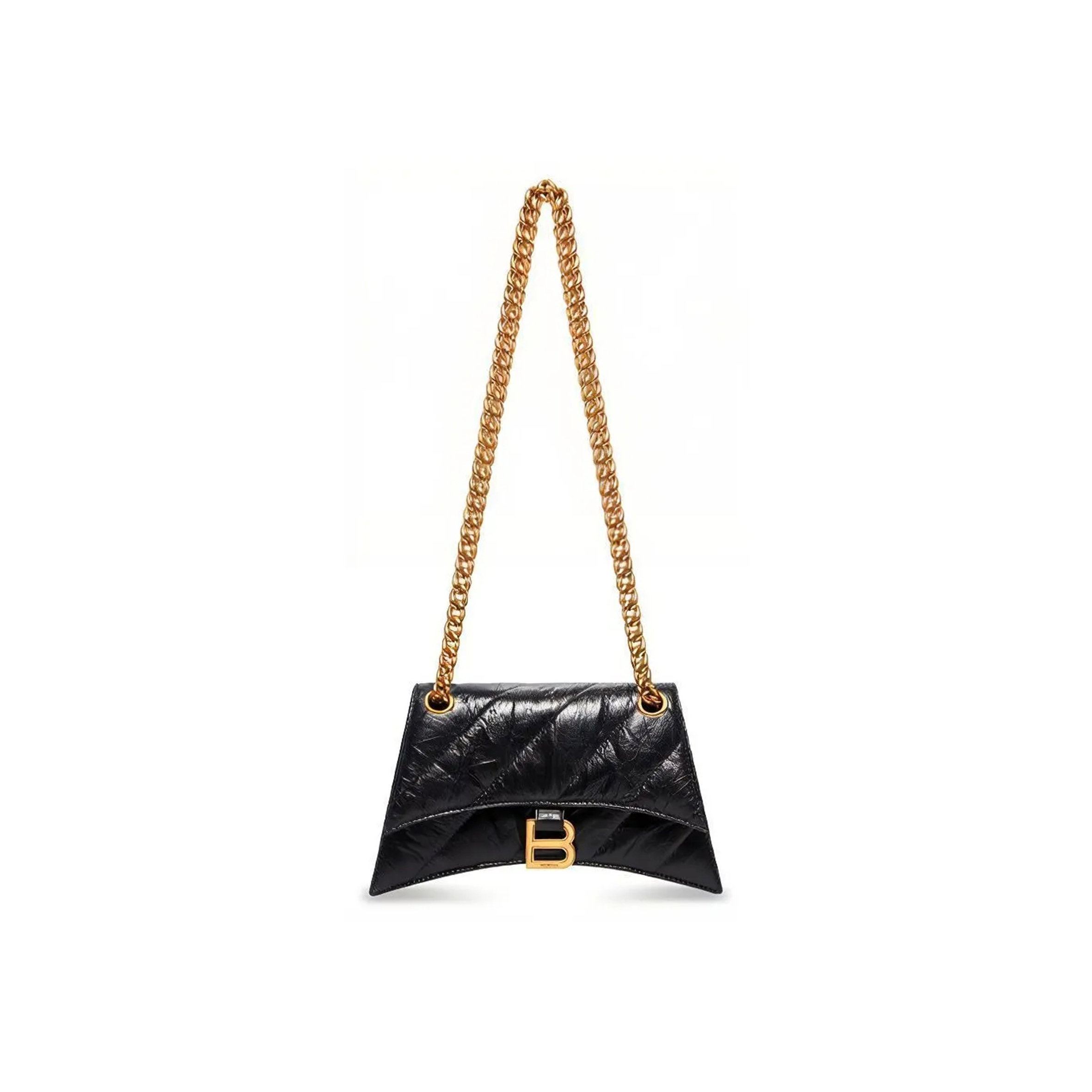 Ba*len*cia*ga women''s crush chain bag mini in black 736016210j11000 (21.8*9.9*4.8cm)