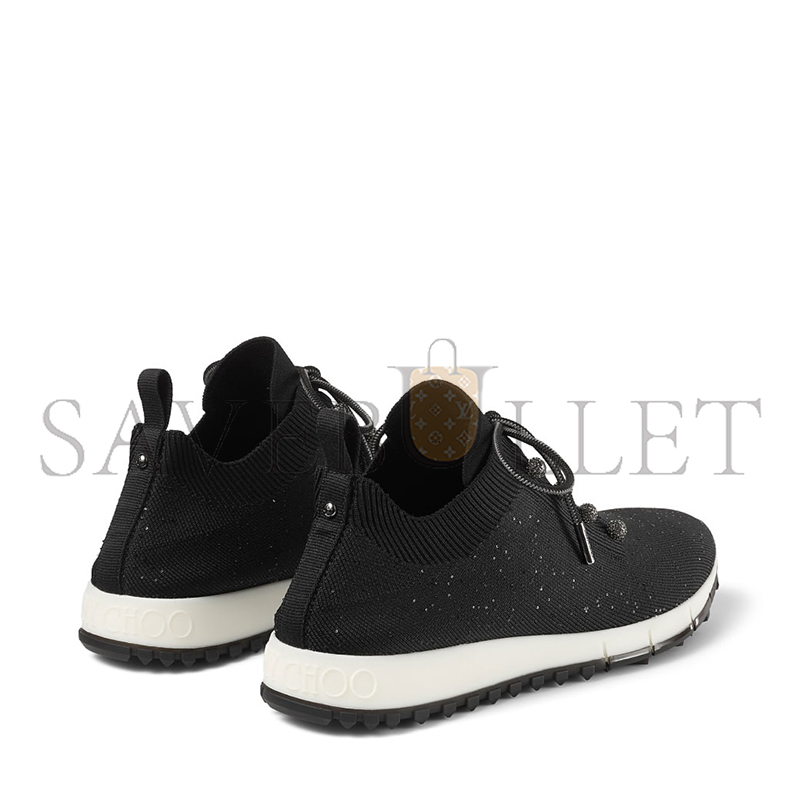 Ji*y Ch* veles black sequin knit trainers velesbnv