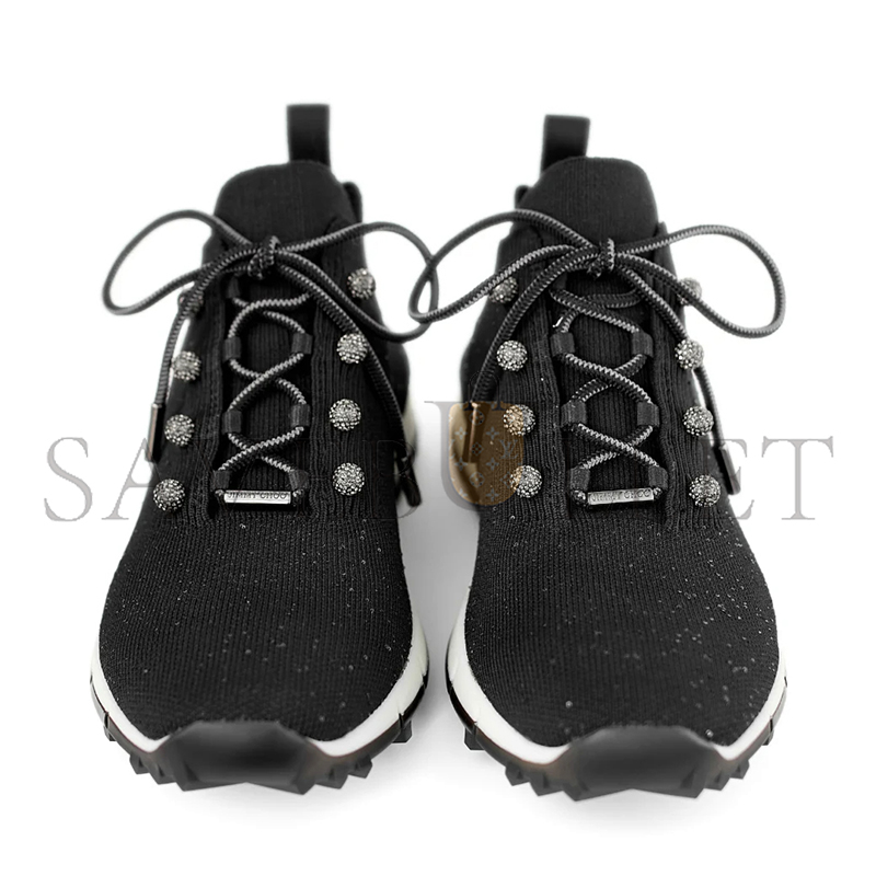 Ji*y Ch* veles black sequin knit trainers velesbnv
