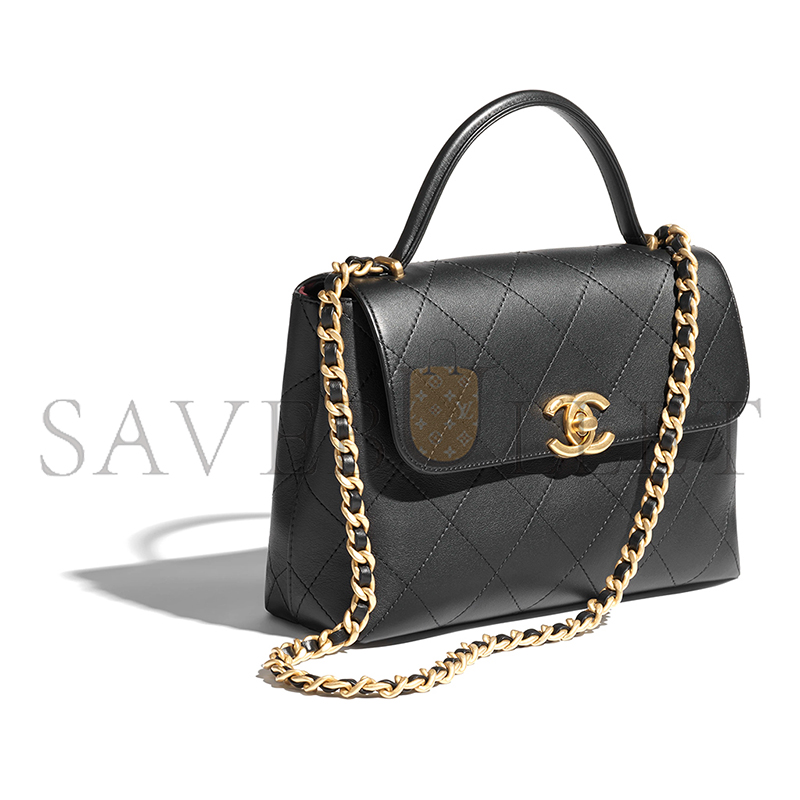 Ch*el small flap bag with top handle 296382 (28*20.5*9.5cm)