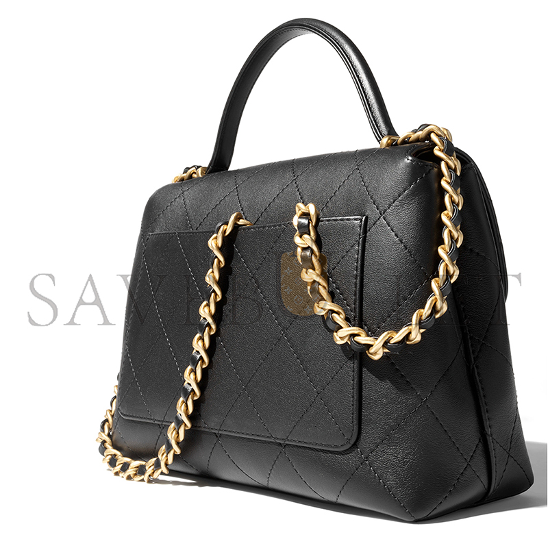 Ch*el small flap bag with top handle 296382 (28*20.5*9.5cm)