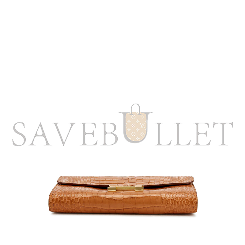 H**mes master gold matte alligator constance-to-go gold hardware 436572 (20.5*13*3cm)