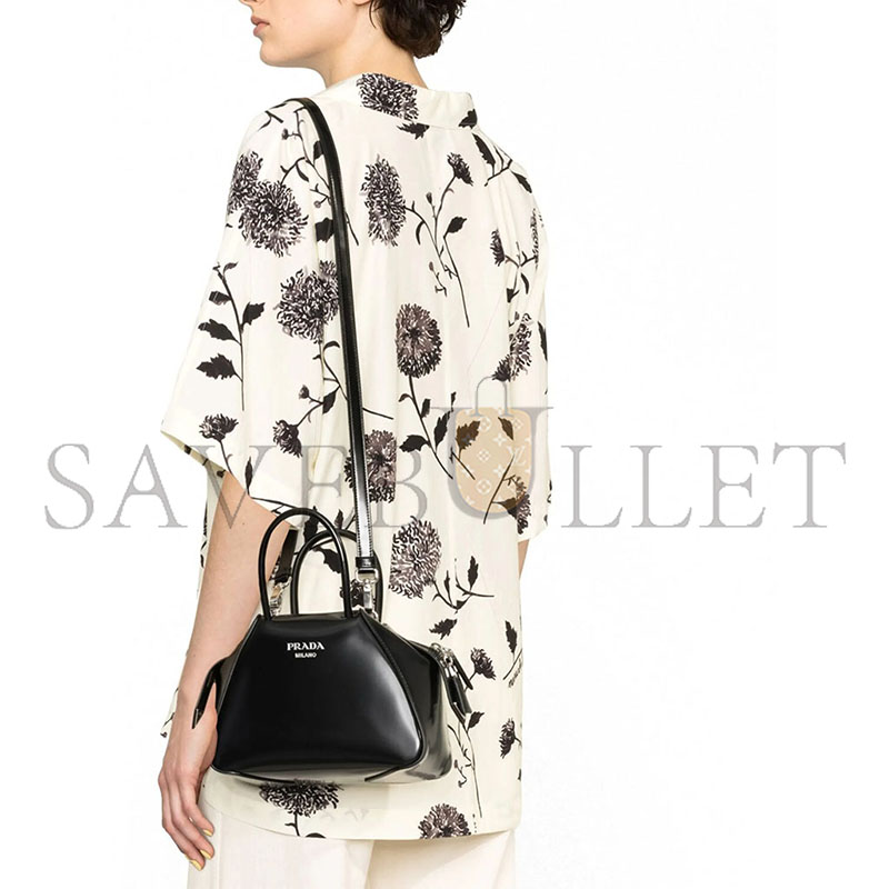 pra*a S*pernova brushed leather tote bag 1ba366 (21*14*11cm)