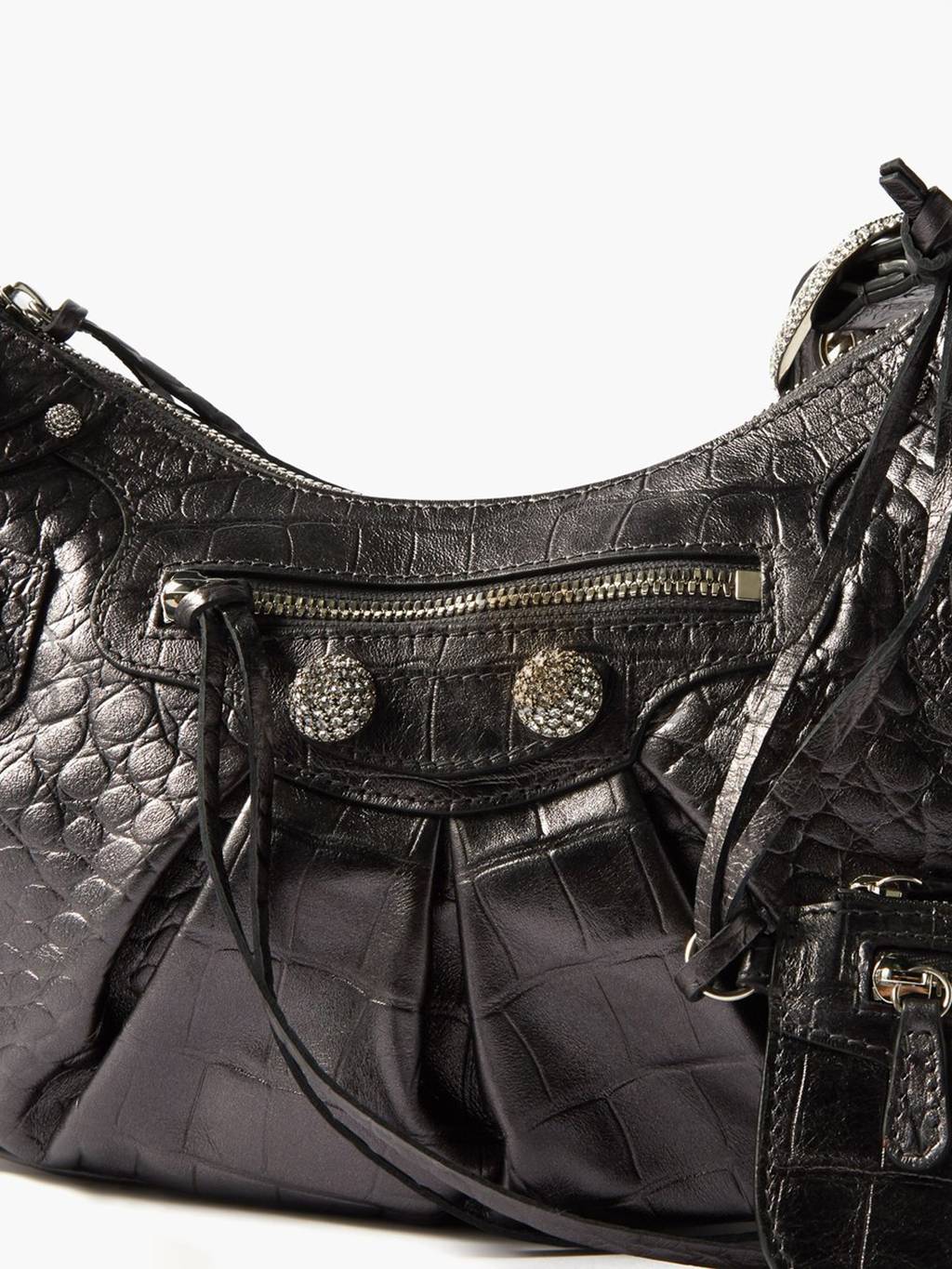 Ba*len*cia*ga grey cagole s croc-effect leather shoulder bag matchesfashion us (29*16*7cm)