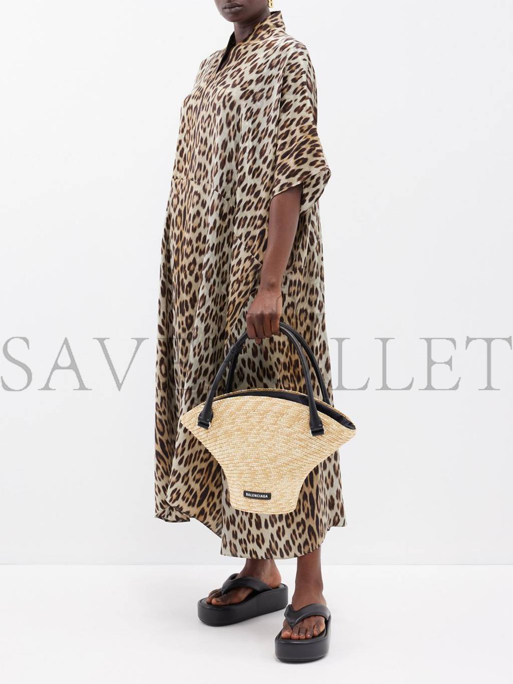 Ba*len*cia*ga beige medium leather-trim basket bag matchesfashion us (40.5*28*15cm)