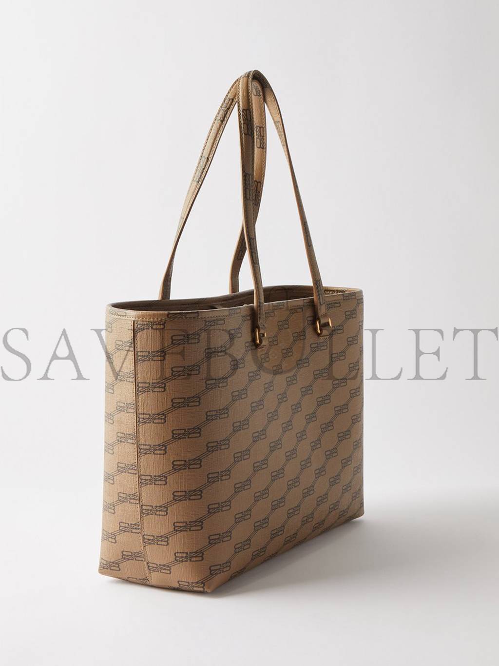 Ba*len*cia*ga beige signature bb-print coated-canvas tote bag matchesfashion us (40*26*14cm)