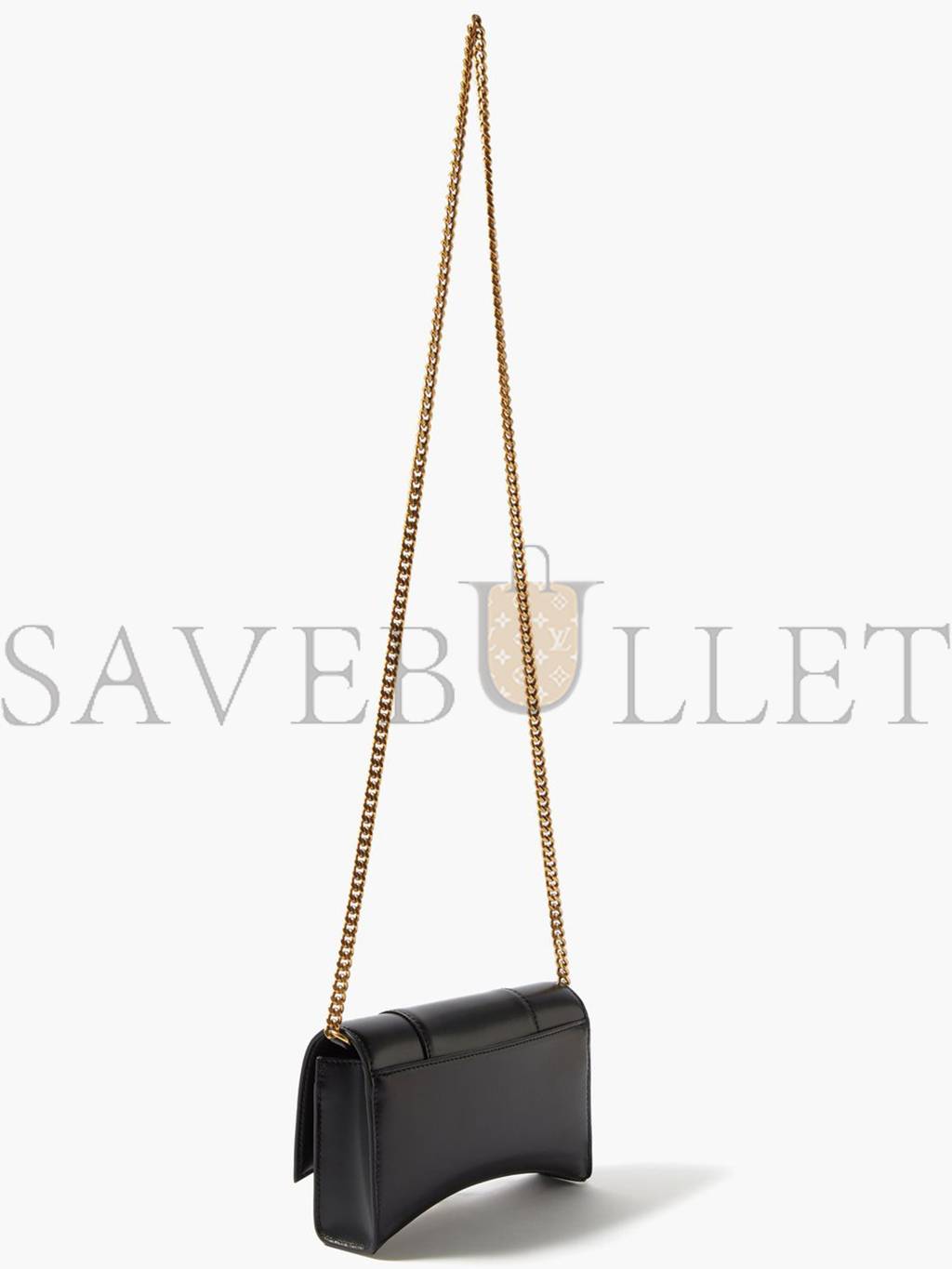 Ba*len*cia*ga black hourglass mini leather cross-body bag matchesfashion us (19.5*12*5cm)