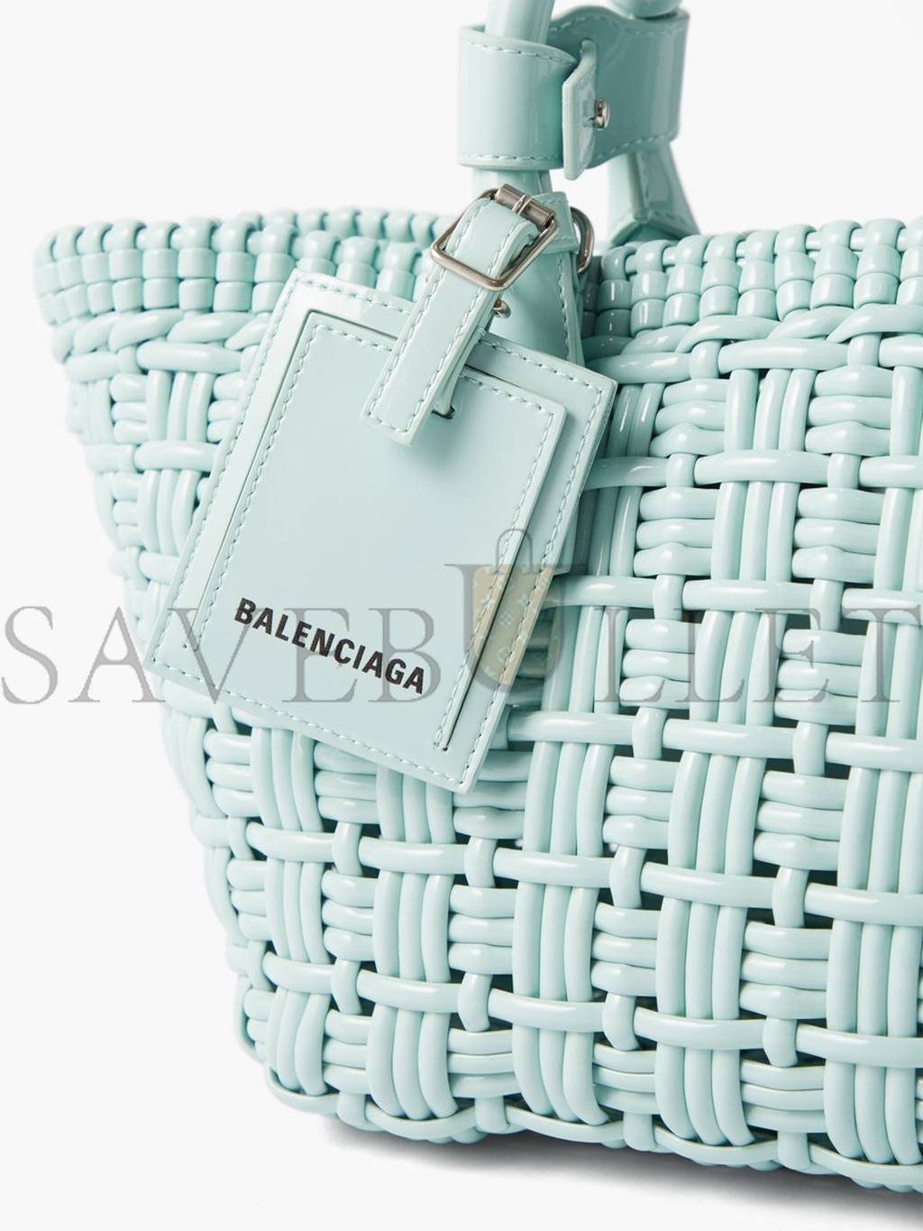 Ba*len*cia*ga green bistro xs woven faux-leather basket bag matchesfashion us (22*20*12.5cm)