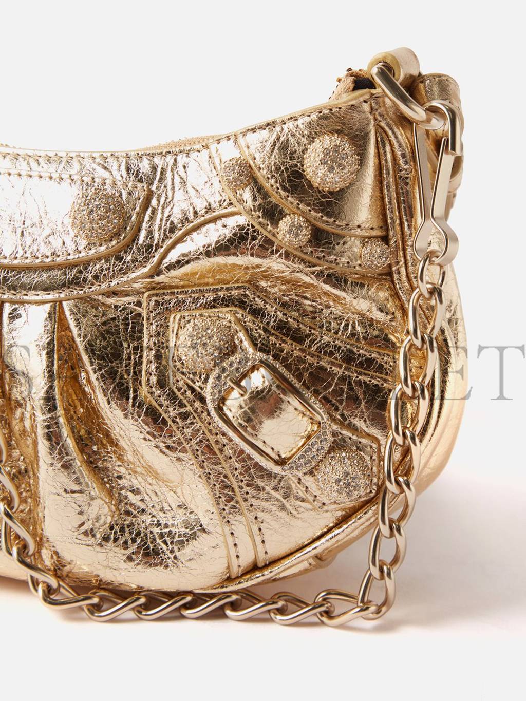 Ba*len*cia*ga gold le cagole studded leather shoulder bag matchesfashion us (22*11.7*5.2cm)