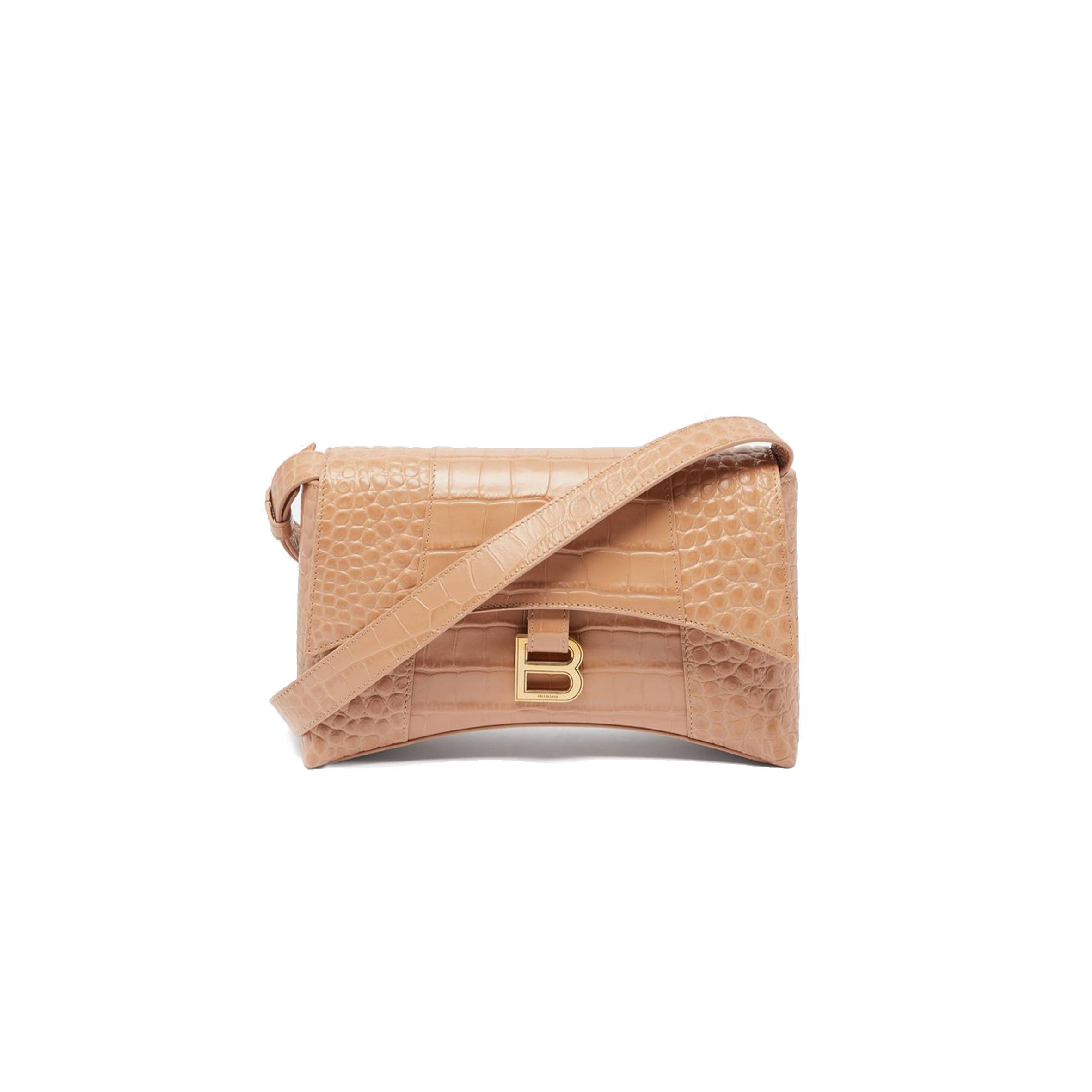 Ba*len*cia*ga neutral downtown xs crocodile-effect leather bag matchesfashion us (25.9*16.5*7.1cm)