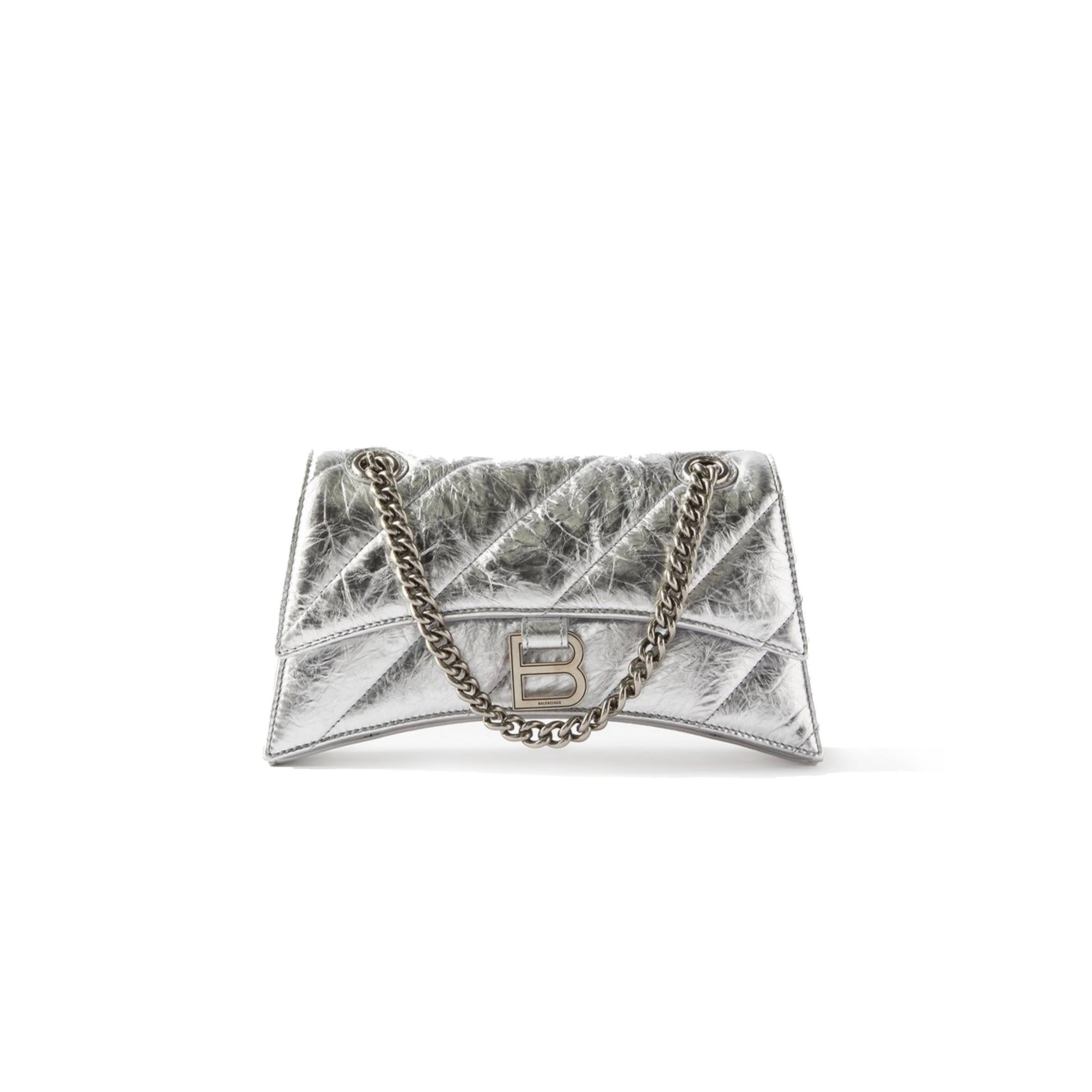 Ba*len*cia*ga silver crush s quilted creased-leather shoulder bag matchesfashion us (25.4*14.9*10cm)