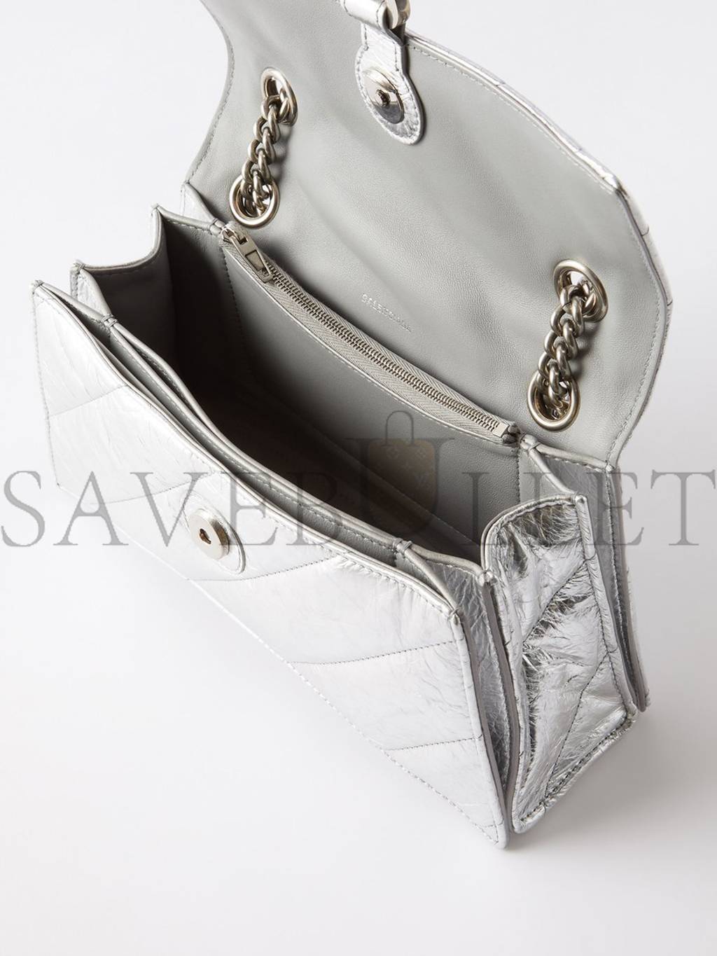 Ba*len*cia*ga silver crush s quilted creased-leather shoulder bag matchesfashion us (25.4*14.9*10cm)