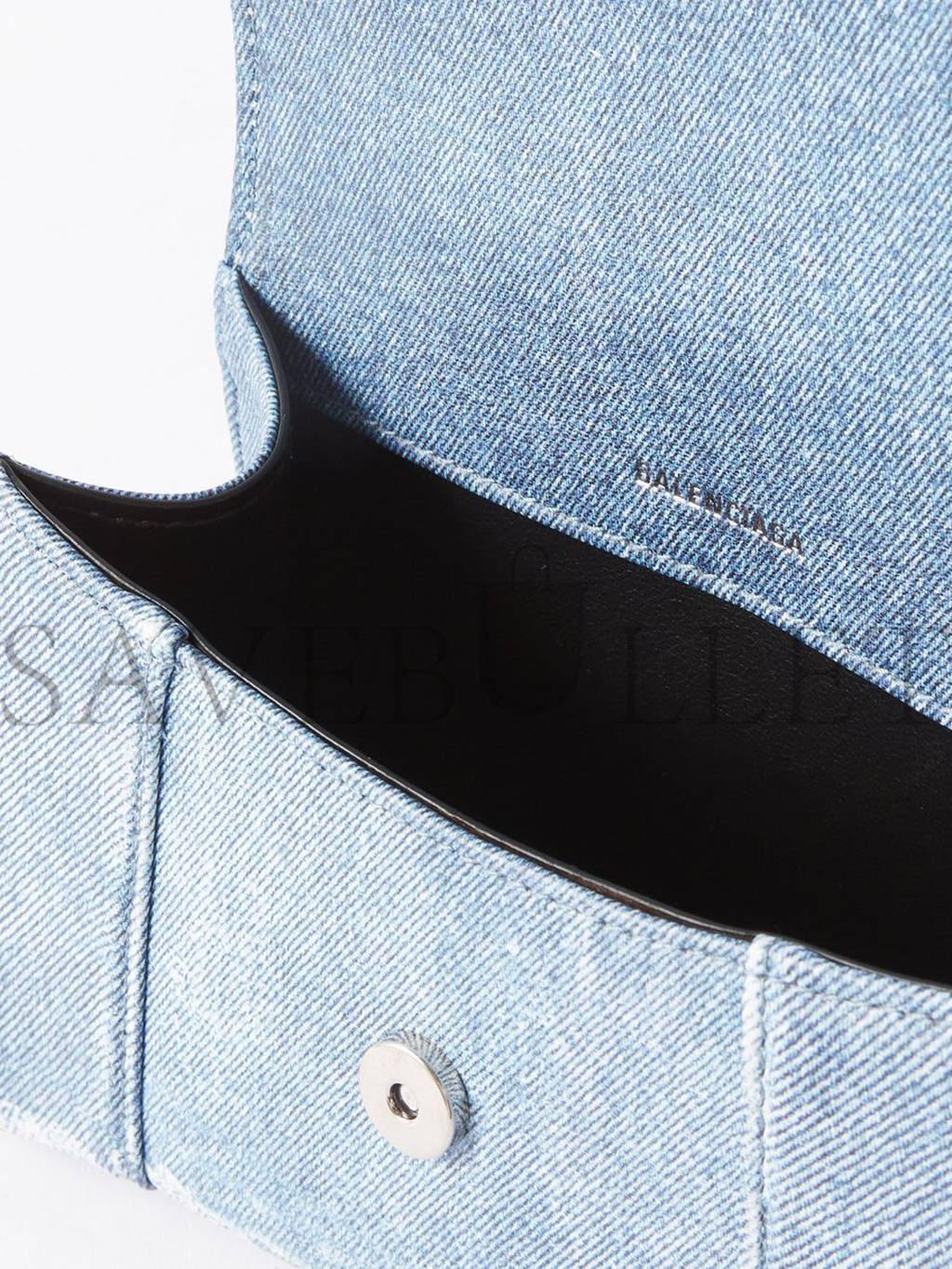 Ba*len*cia*ga blue hourglass xs denim handbag matchesfashion us (19*12.1*7.6cm)