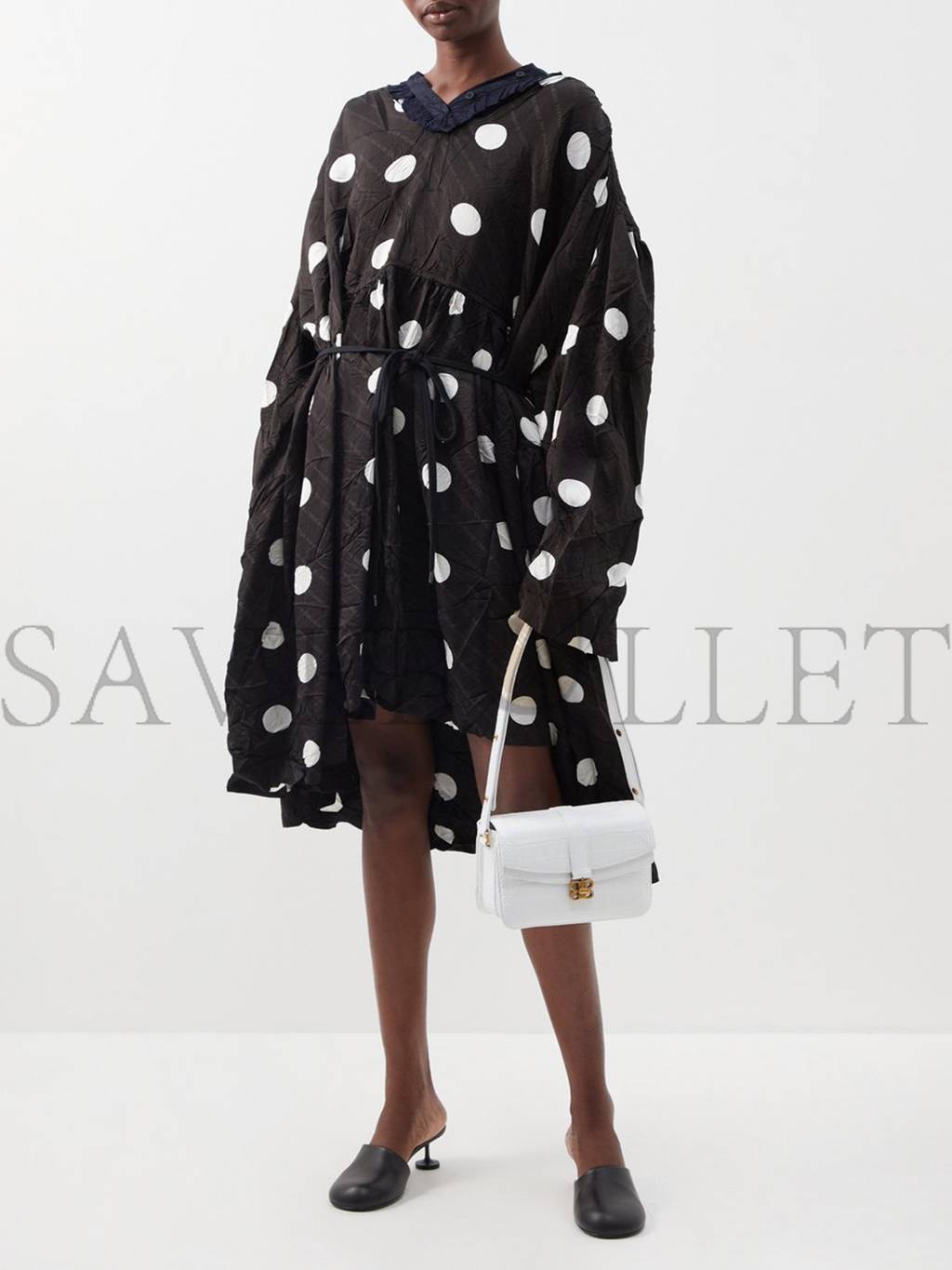 Ba*len*cia*ga white lady flap s crocodile-effect shoulder bag matchesfashion us (21.8*14.2*8.8cm)