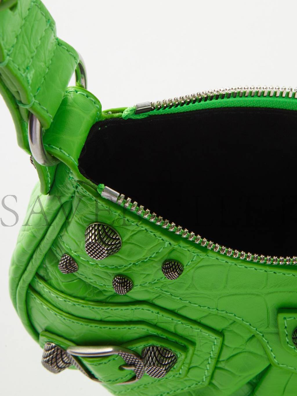 Ba*len*cia*ga green le cagole xs croc-effect leather shoulder bag matchesfashion us (25*15.2*6cm)