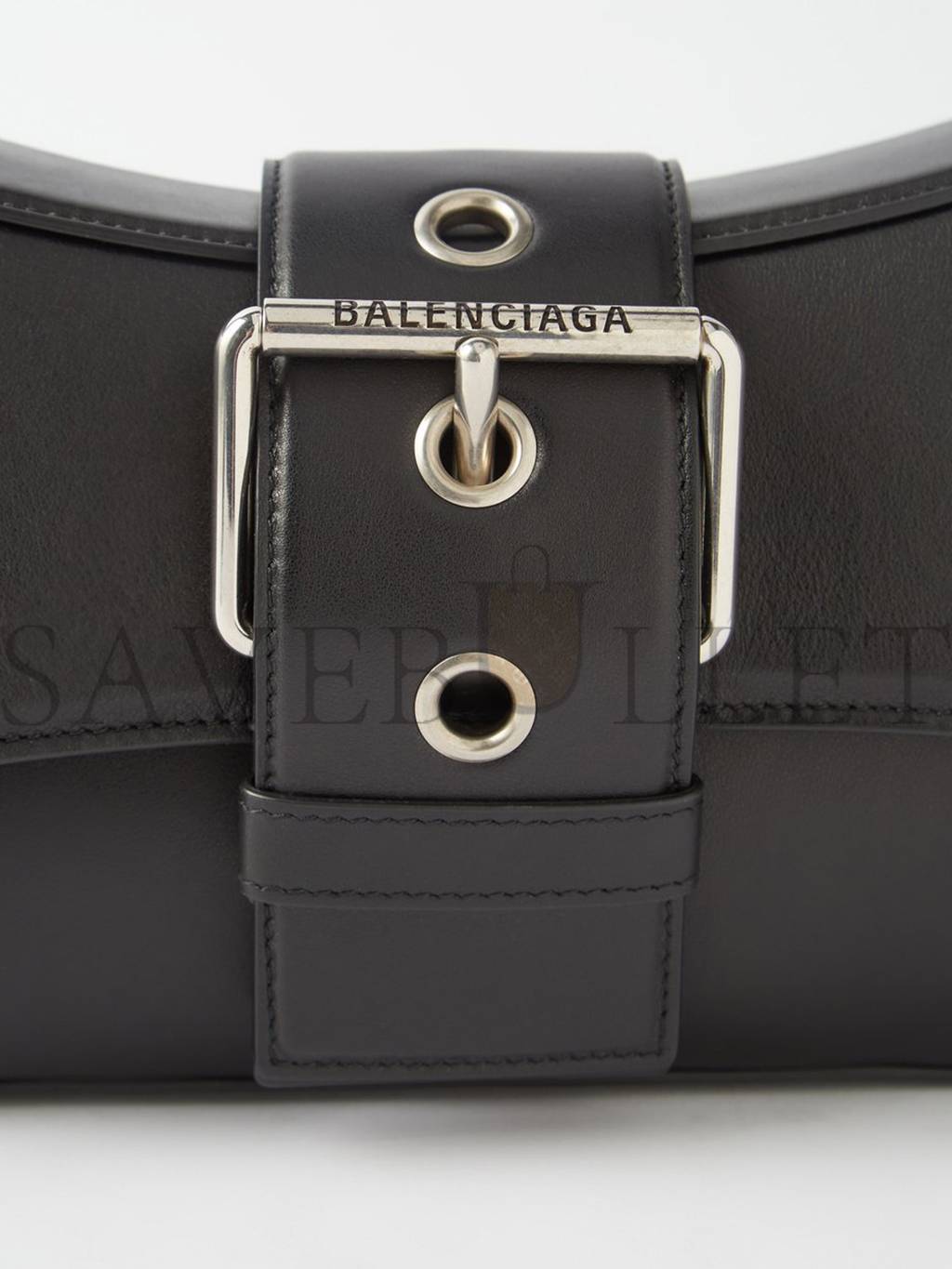 Ba*len*cia*ga black lindsay m buckled leather shoulder bag matchesfashion us (34.7*15.2*6cm)