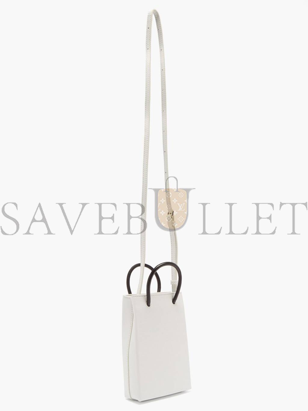Ba*len*cia*ga white shopping mini leather cross-body bag matchesfashion us (18*12.4*4.8cm)
