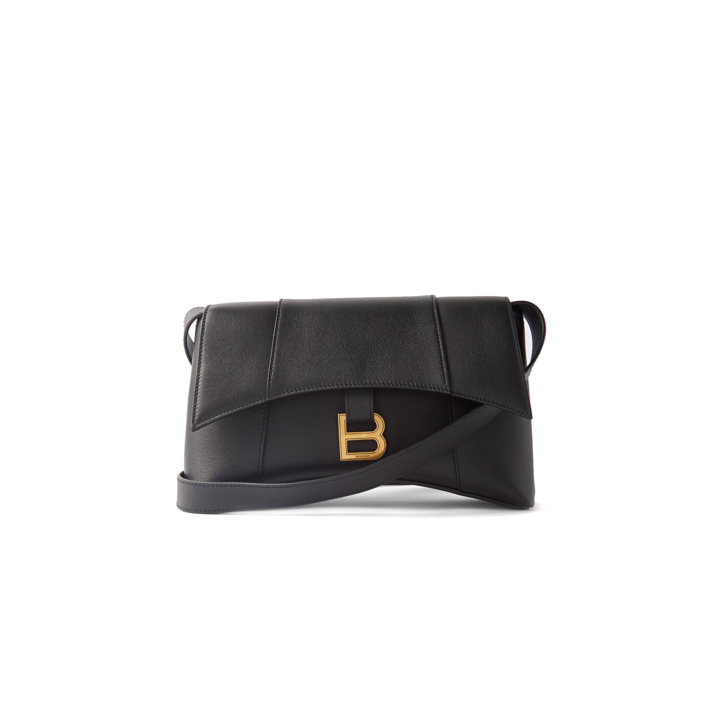 Ba*len*cia*ga black downtown xs leather shoulder bag matchesfashion us (26*14*6.5cm)