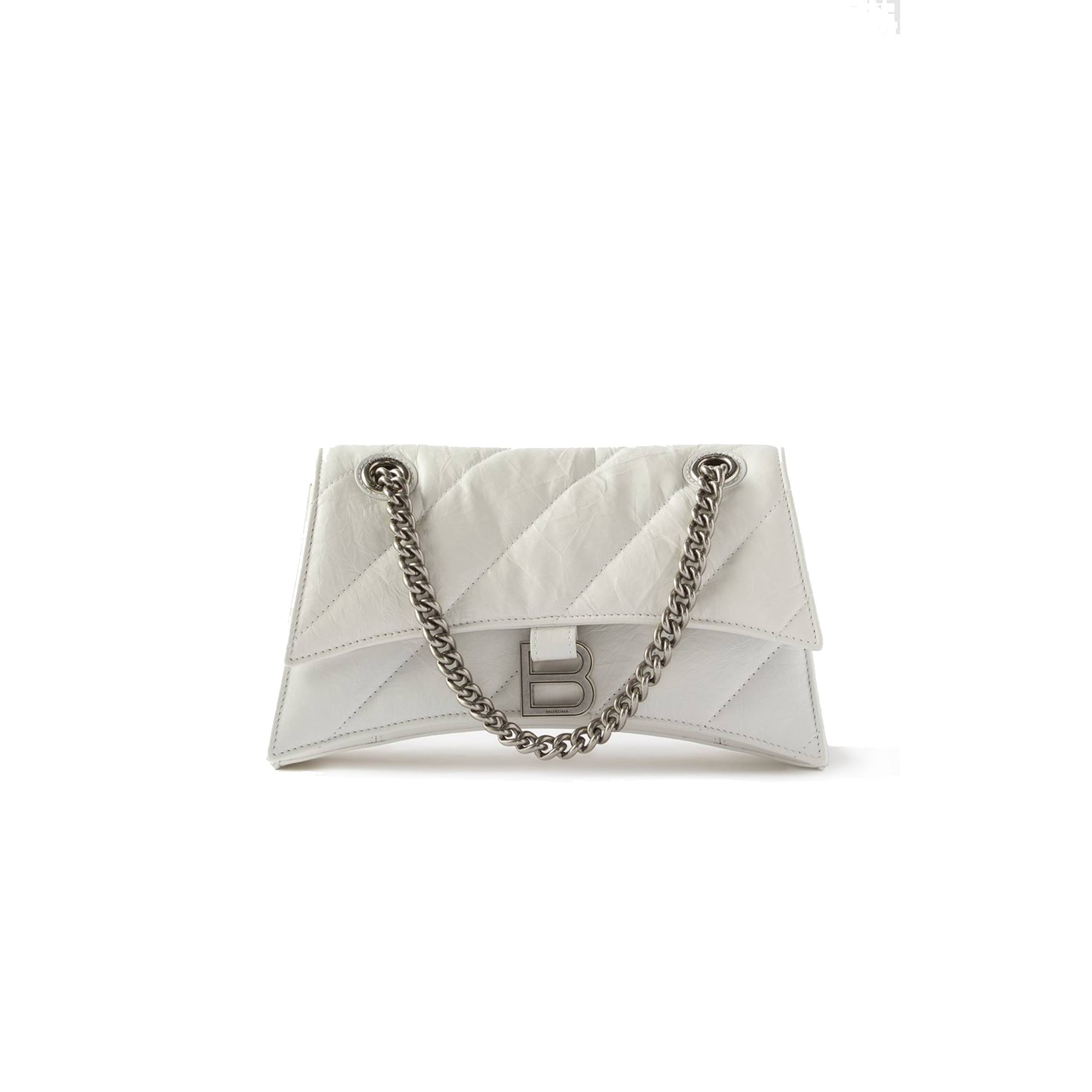 Ba*len*cia*ga white crush s quilted creased-leather shoulder bag matchesfashion us (25*14.9*10cm)