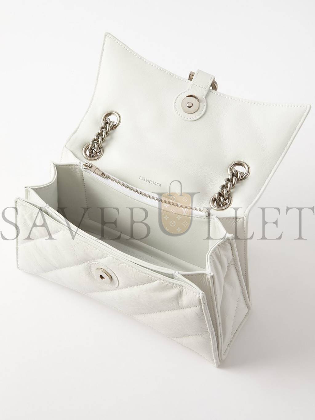 Ba*len*cia*ga white crush s quilted creased-leather shoulder bag matchesfashion us (25*14.9*10cm)